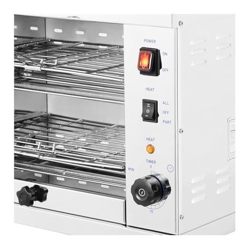 Miniatura 2 de Royal Catering Horno Salamandra Para Hostelería Tostador Rc-Sgi01 Potencia: 3200 W, Con Dos Rejillas, Acero Inoxidable