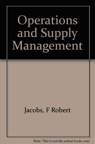 Operations and Supply Management 0073278734 Book Cover