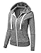Doublju Lightweight Thin Zip-Up Hoodie Jacket for Women with Plus Size MARLEDCHARCOAL X-Large