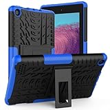 TASSKTO Dual Layer Heavy Duty Shockproof Drop Proof Military Grade Kids Case with Kickstand for Fire 7 Tablet Case 9th/7thGeneration 2019/2017, Not fit iPad Samsung Lenovo TCL ONN