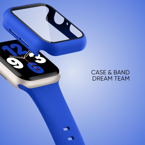 Image of Adorique 3-in-1 Compatible for Apple Watch Band 40mm 41mm 42mm 44mm 45mm 46mm, Soft Silicone Sport Strap for iWatch Series SE 10 9 8 7 6 5 4 3