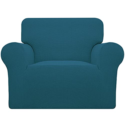 Easy-Going Stretch Chair Slipcover, 1-Piece Sofa Cover (Peacock Blue)