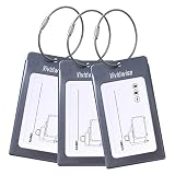 Vividwise Luggage Tags, 3 Pack Aluminum Luggage Tag ID Identification Labels Set for Luggage Suitcas