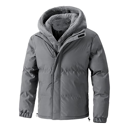 Veste d'hiver homme à capuche rembourrée veste chaude et coupe-vent