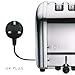Dualit Classic 2 Slice Vario Toaster - Stainless Steel, Hand Built in the UK - Replaceable ProHeat Elements - Heat Two or Four Slots, Defrost Bread, Mechanical Timer - Replaceable Parts