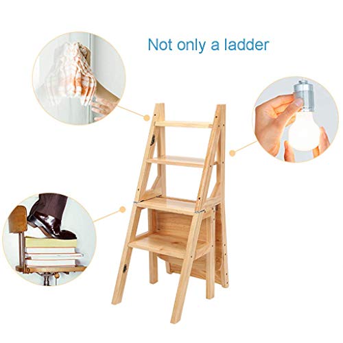 Escabeau multifonction 4 marches extensible en chaise de bureau