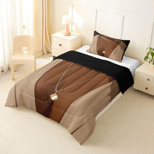 Image of Erosebridal Black Woman Toddler Comforter Set African American Bedding Set for Teens Adult Afro Black Female Quilt Comforter Pretty Woman Magical Bed Set Room Decor (1 Comforter, 1 Pillowcase)