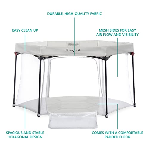 Dream On Me Onyx Playpen In Grey, Baby Playpen, Portable And Lightweight, Playpen For Babies And Toddler - Comes With A Comfortable Padded Floor #TOP3
