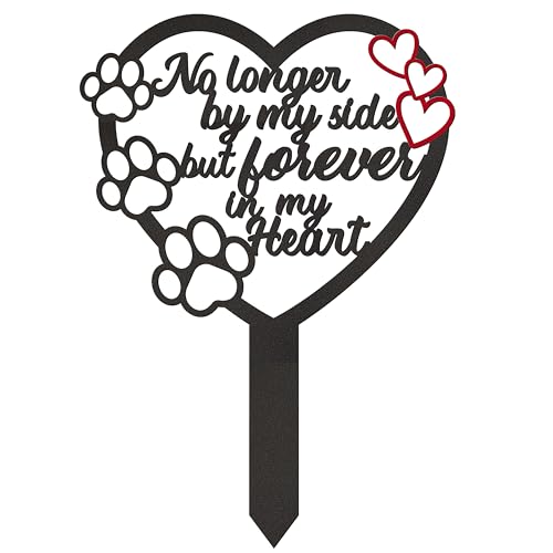 BUoonyer Stake Graves Cemetery Decorations - Pet Metal Memorial Grave Markers image