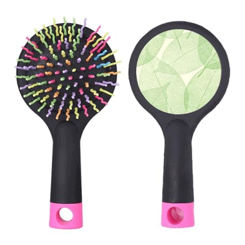 Brosse à cheveux démêlante salon vert et blanc à coussin pneumatique