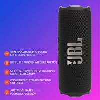 JBL Flip 7 Tragbarer Lautsprecher, wasserdicht, sturzsicher, Pro Bold Sound mit IA Sound Boost, 16 Stunden Spielzeit und PushLock System mit austauschbarem Zubehör (Blau) – Ansicht 9