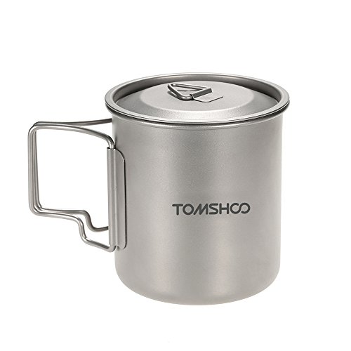 Nishore 420ml Titanium Cup Água Caneca Camping piquenique com tampa