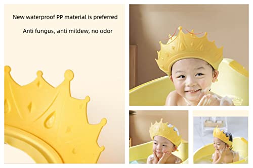 Crown Baby Shower Cap Waterproof Shampoo Hat For Children Toddler Girls Boys Protect Ears Eyes，Adjustable Silicone Hair Washing Visor Bathing Hat Bathing Crown. For Toddler, Baby, Kids, Children #TOP5
