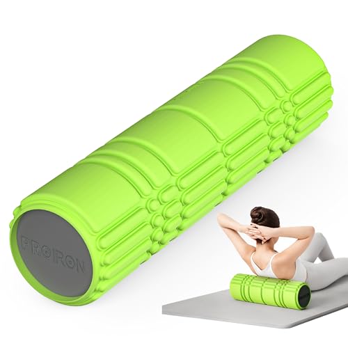 PROIRON Rouleau de Massage 42 CM Foam Roller pour Trigger Point Massage Arbre de Mousse Relaxation Musculaire Rouleau de Massage Fitness Yoga Pilates de Roue Rouge