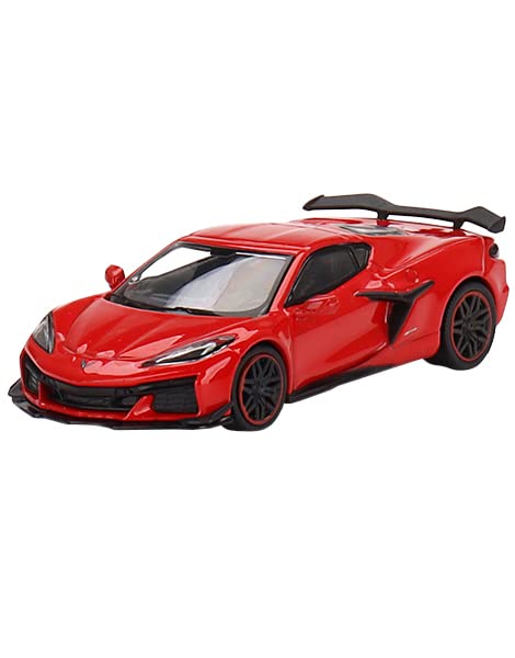 Truescale Miniatures 2023 Chevy Corvette Z06 Torch Red Limited Edition to 1800 Pieces Worldwide 1/64 Diecast Model Car by True Scale MGT00477
