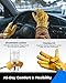 toolant Slip-On Winter Leather Work Gloves for Men, 100% Grain Cowhide with Water Resistance, Warm Thinsulate Lining, Easy to Match and Wear, Durable Insulated Gloves for Cold Weather, Size Large