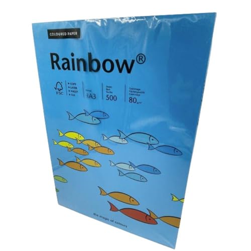 Papyrus 88042764 Druckerpapier Rainbow 80 g/m², A3 500 Blatt intensivblau