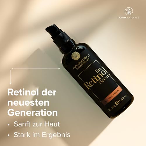 Retinol Kapua Naturals Bio Serum 100ml mit Hyaluron und Vitamin C