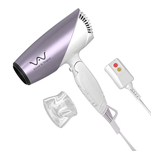 Hair Dryer Travel Hair Blow Dryer With Folding Handle, Negative Ionic Blow Dryer With Nozzle (M) #TOP1