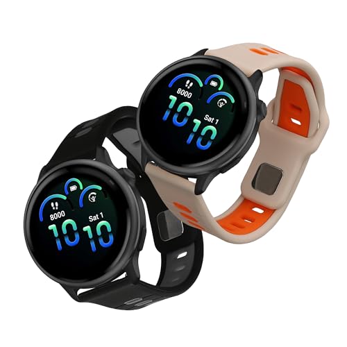 kwmobile 2X Sportarmband kompatibel mit Garmin vivoactive 6 / vivomove Trend/Forerunner 55 Armband - Fitnesstracker Band Set aus TPU Silikon