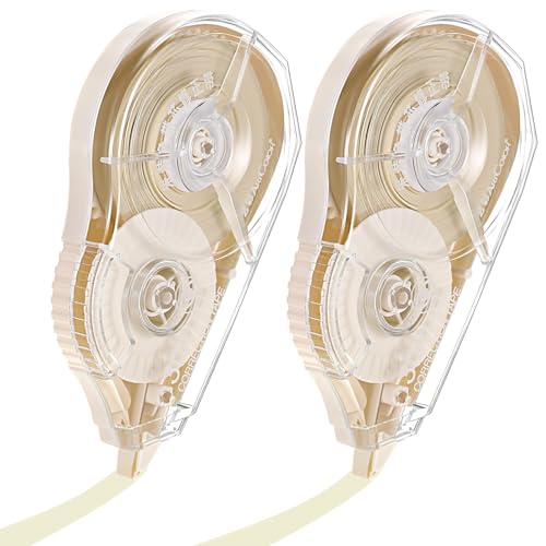 Zonon 2 Pieces Correction Tape Cream Color Beige Corrective Tape Eraser 100 Feet Long for School...