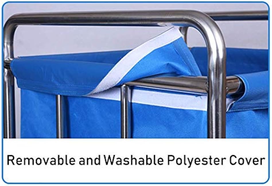 Carts Trolley Movable Carts, Kitchen Storage Hand Trucks, Hotel Linen Cart with Rolling Wheels,Round Laundry Sorter Rolling Trolley for Lobby with Movable Cover-cBYF6RJW