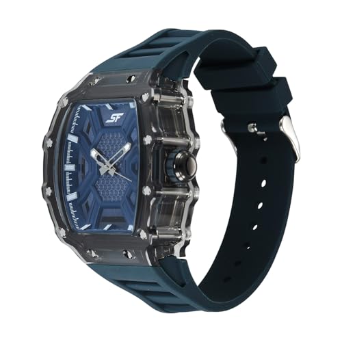 Image of SF Maiden Voyage Sport Watch Quartz Analog with Blue Dial Blue Silicon Strap Watch for Men - 77178PP07W