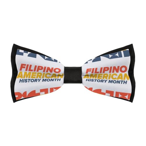 JYYAU Filipino American Heritage Month Bow Tie Adjustable Necktie For Men Business Fashion Pre-tied Tie Neckwear Novelty Accessory For Weddings Party Festival