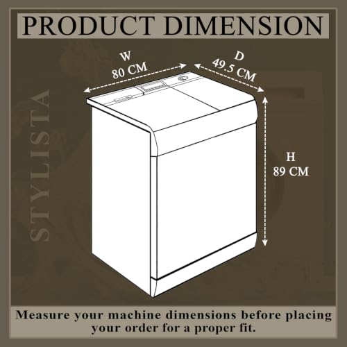 Image of Stylista Waterproof and Dustproof Polyester Washing Machine Cover Compatible for Godrej 7 Kg Semi-Automatic Top Loading WS EDGE CLS 70 5.0 PN2 GPGR, Pink