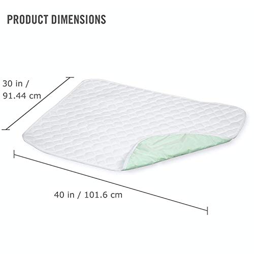 Image of DMI Waterproof Sheet to be Used as a Bed Pad, Bed Liner, Mattress Protector, Pee Pad, Furniture Cover or Seat Protector with Quilted Slide Sheet and 4 Layers of Protection, Without Straps, 36 x 40