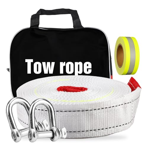 Cinghia Traino,9m 10T Corda Di Traino Per Auto Con 2 Ganci E Custodia,Corda Traino Auto,Cinghia Di Emergenza Per Auto,Più Sicuro,Più Durevole,Camion,Automobili,Fuoristrada