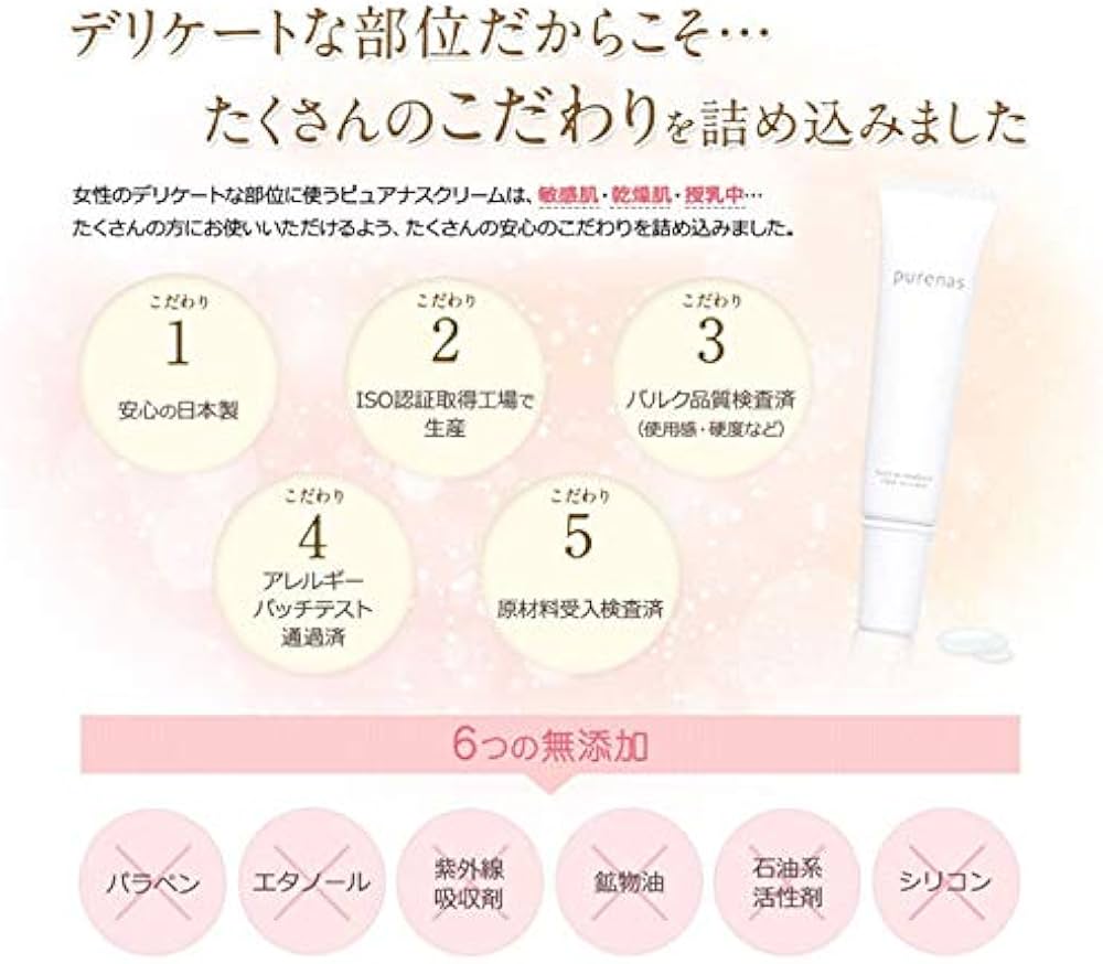 新品未開封 ピュアナス クリーム Amazon | 【陥没乳首・へん平乳首 ケアクリーム】Purenas