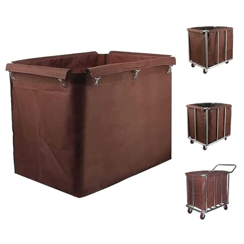 Bolsa para carrito de lavandería comercial de 400 L con forro extraíble marrón 2