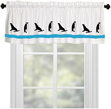 Seals Penguins Arctic Animals Window Valance / Window Treatment - In Your Choice of Colors - Custom Made