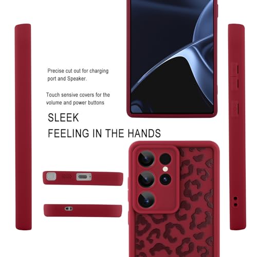 Image of Compatible with Samsung Galaxy S25 Ultra Case, Wine Red