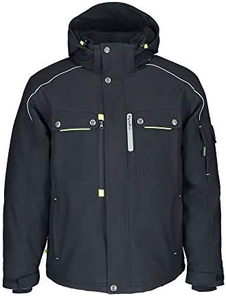 RefrigiWear Extreme Hooded Insulated Jacket, Cold-Weather Jacket, -60°F Comfort Rating, Black - X-Large
