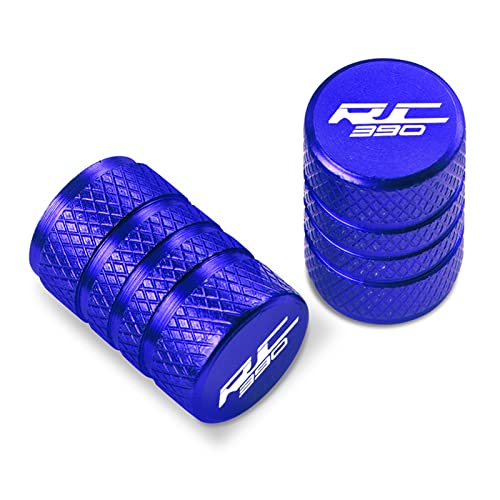 YIJIEBAO Passend for KTM RC 125 200 250 390 RC390 2014 2015 2016-2018 Motorrad Aluminium Zubehör Rad Reifen Ventilschaftkappen Luftdichte Abdeckungen(Blue)