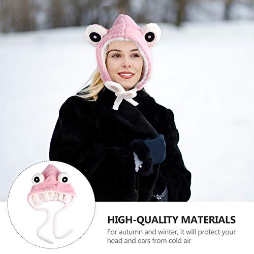 KESYOO Chapéu de Sapde Pelúcia EngraçadAnimal Chapéu SapCapacete CmpletChapéu derelha Chapéu de Esqu