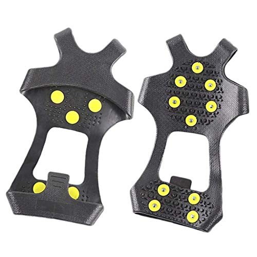 1 paire de crampons pour chaussures - Semelle antidérapante - Chaussures de randonnée, Noir , Medium Cover