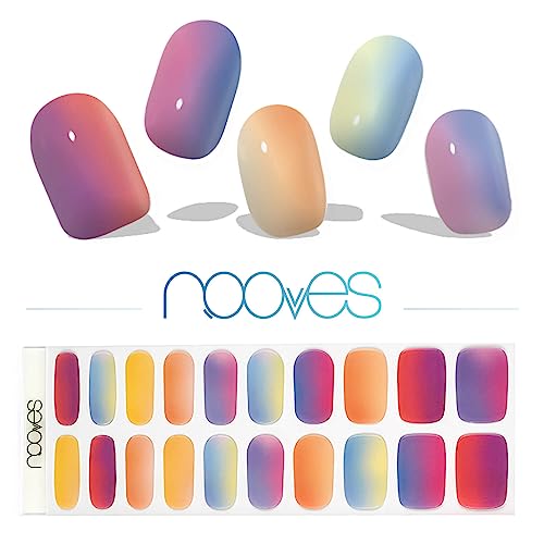 NOOVES NAILS Láminas de Uñas de Gel Precurado Premium - Rainbow -...