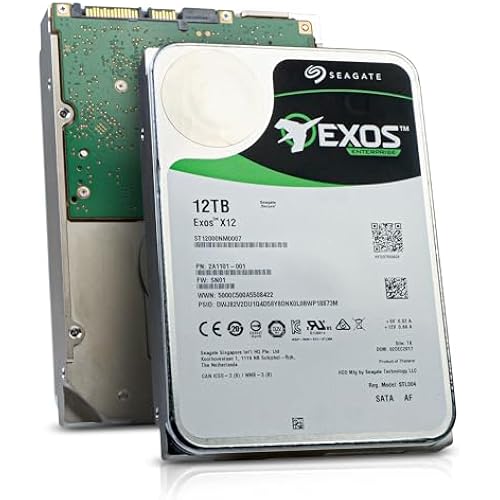 Seagate Exos x12 12TB SATA 6Gb/s 256MB Cache Enterprise Hard Drive 3.5in (ST12000NM0007) (Renewed)