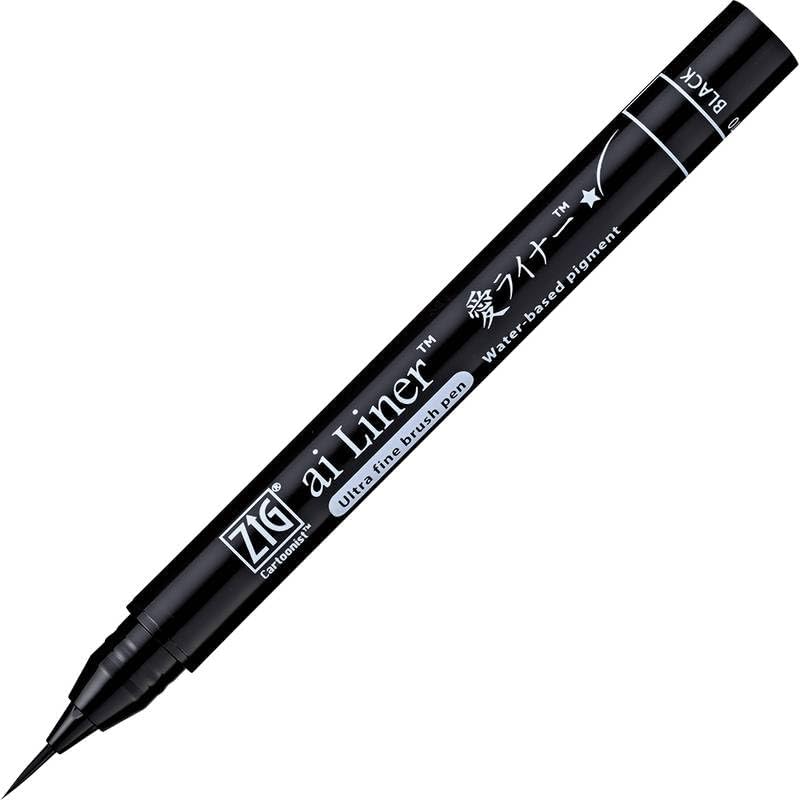 Kuretake ED101-010 Brush Pen, Love Liner, Ultra Fine Point, Black