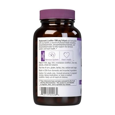 BlueBonnet Nutrition Lecithin 1365 mg, 180 softgels