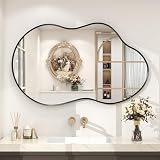 CHARMOR Black Cloud-Shaped Wall Mirror