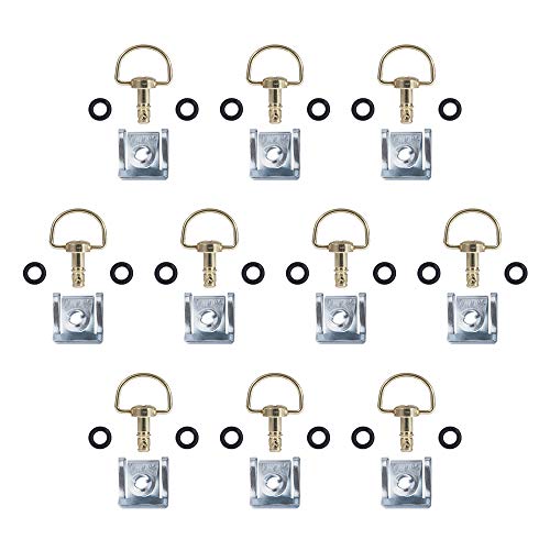 MOTO4U Motorcycle Quick Release Race Fasteners 1/4 Turn 19mm D-Ring Length in Gold (10 Pack)