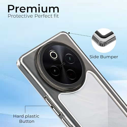 Image of A rtistque Ultra Stylish Back Cover Case for iQOO Z10 / Vivo T4 5G | Premium Shockproof TPU | Protective Design | iQOO Z10 / Vivo T4 Back Cover - Black