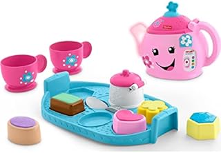 Fisher-Price Laugh & Learn Sweet Manners Tea Set, early development & activity toy, teaches nice manners, sharing, and more, ages 18-36 months, DYM76