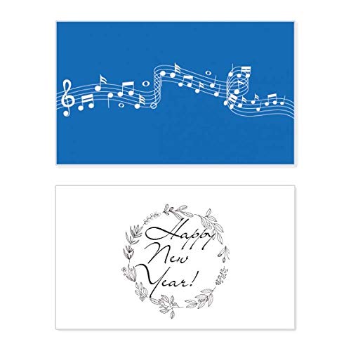Tarjeta de felicitación de año nuevo Blue Jumpg con música y mensaje conmemorativo