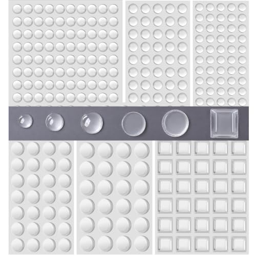 304 Pcs Clear Rubber Feet Bumper Pads 6 Size Adhesive Rubber...