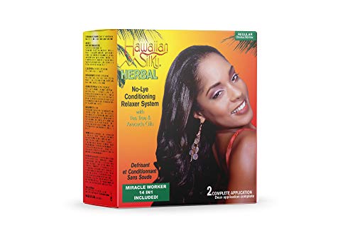 Hawaiian Silky Herbal No Lye Regular Relaxer Kit (2 Pack)